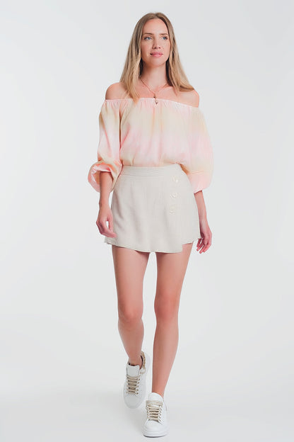 Button Detail Shorts