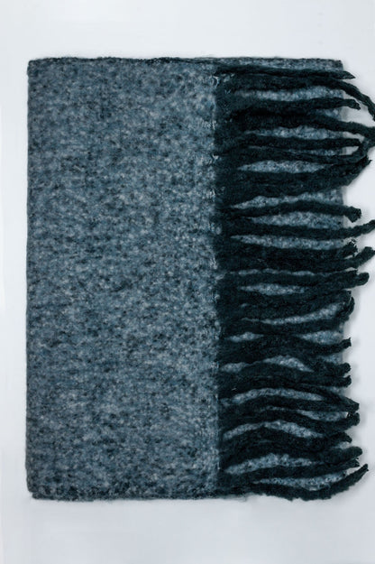 Fluffy Tassel Scarf in Black