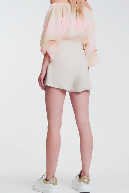 Button Detail Shorts